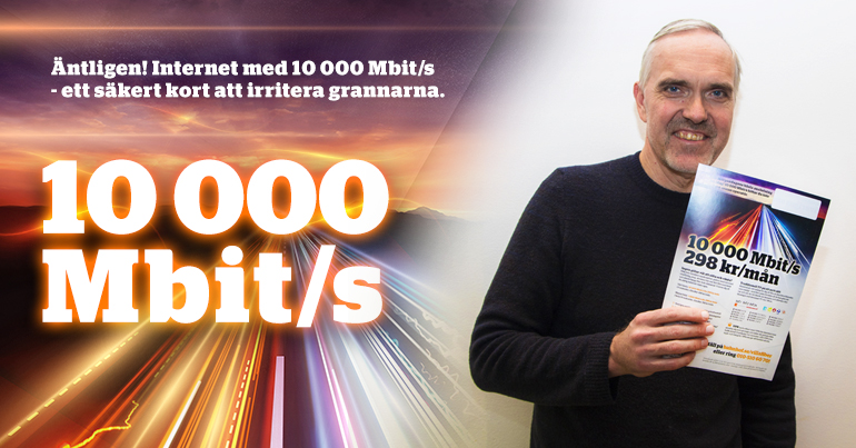 Read more about the article Nu får villaägare 10 000 Mbit/s för 298 kr/mån